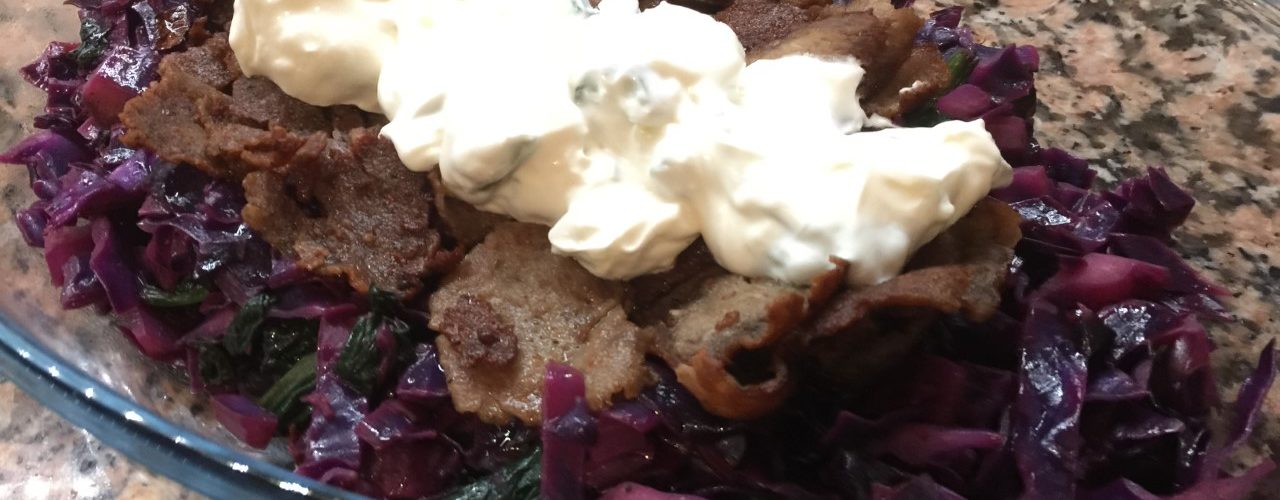 Low Carb Döner Spinat Rotkohl