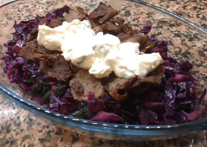 Low Carb Döner Spinat Rotkohl